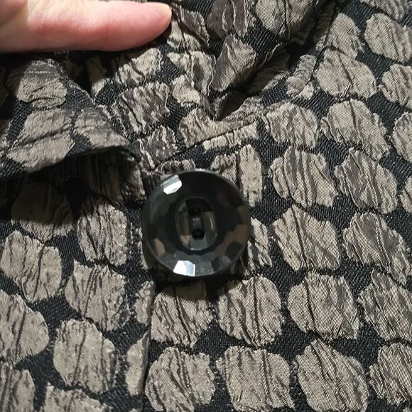 IC ConnieK Open Blazer VTG SzSm Oversized Lightweight Artsy Lagenlook Boho Glam - Picture 4 of 16